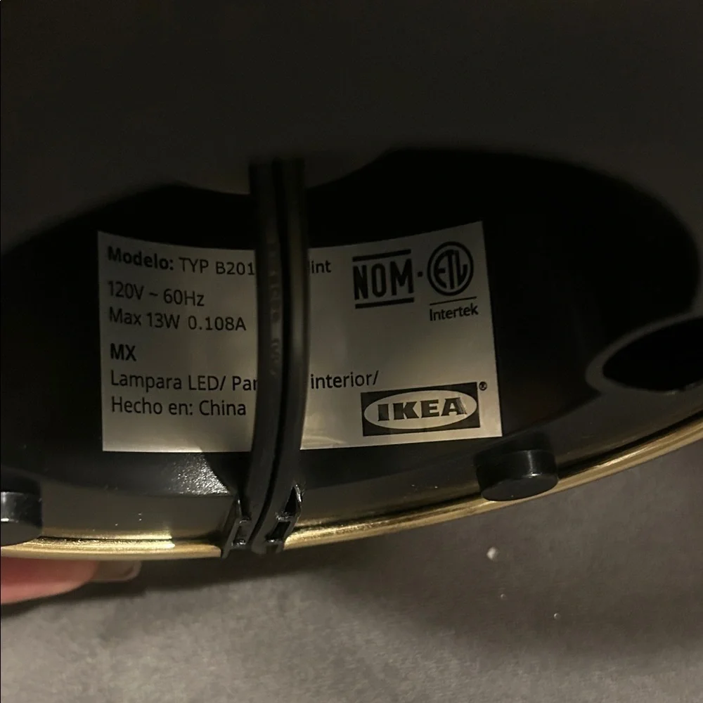 IKEA Gray and Gold Accent Lamps